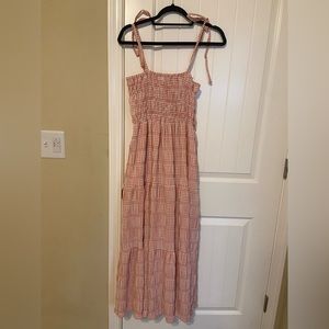 Pink blush- Large midi dress